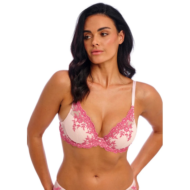 Wacoal - Embrace Lace Plunge Underwire Bra Ballet Slipper/Chateau Rose