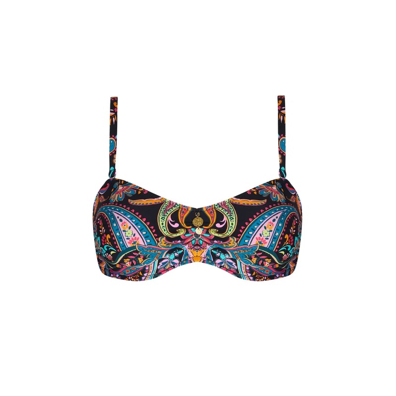 Antigel Swimwear By Lise Charmel - La Bayadere Fuller-Cup Strapless Bikini Top Noir Flashy
