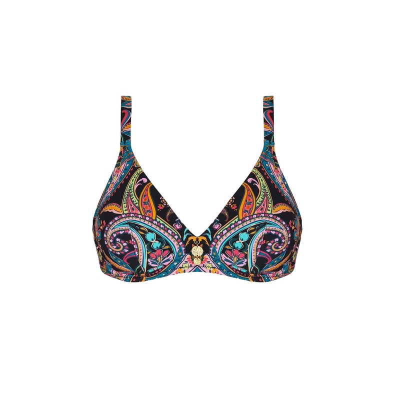 Antigel Swimwear By Lise Charmel - La Bayadere Halter Underwired Bikini Top Noir Flashy