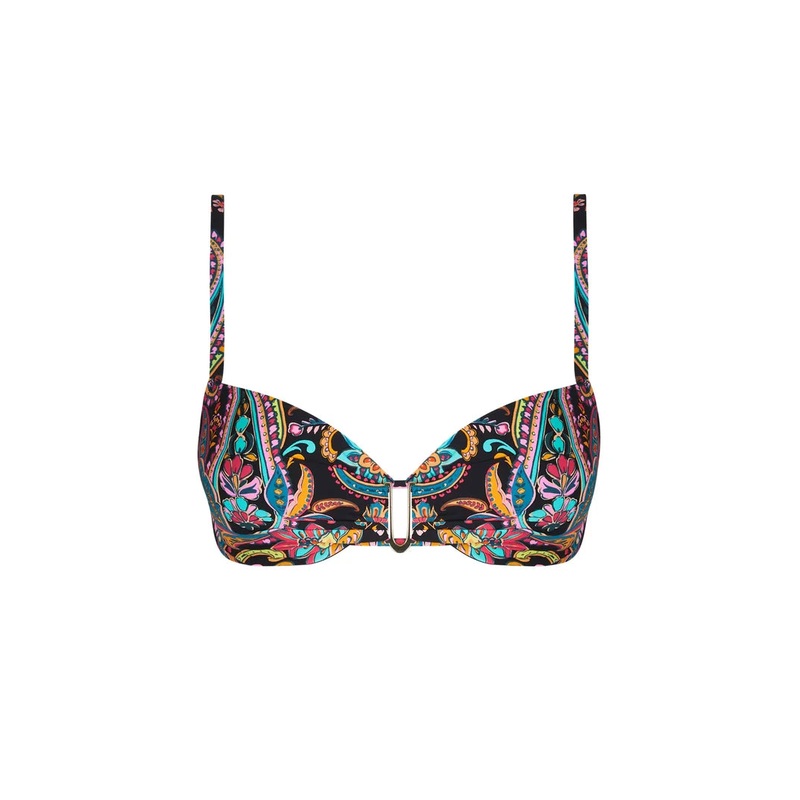 Antigel Swimwear By Lise Charmel - La Bayadere Padded Bikini Top Noir Flashy