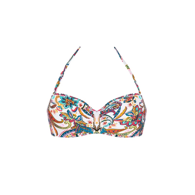 Antigel Swimwear By Lise Charmel - La Bayadere Strapless Bandeau Bikini Blanc Flashy