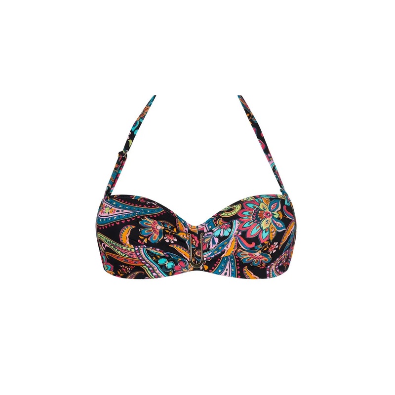 Antigel Swimwear By Lise Charmel - La Bayadere Strapless Bandeau Bikini Noir Flashy