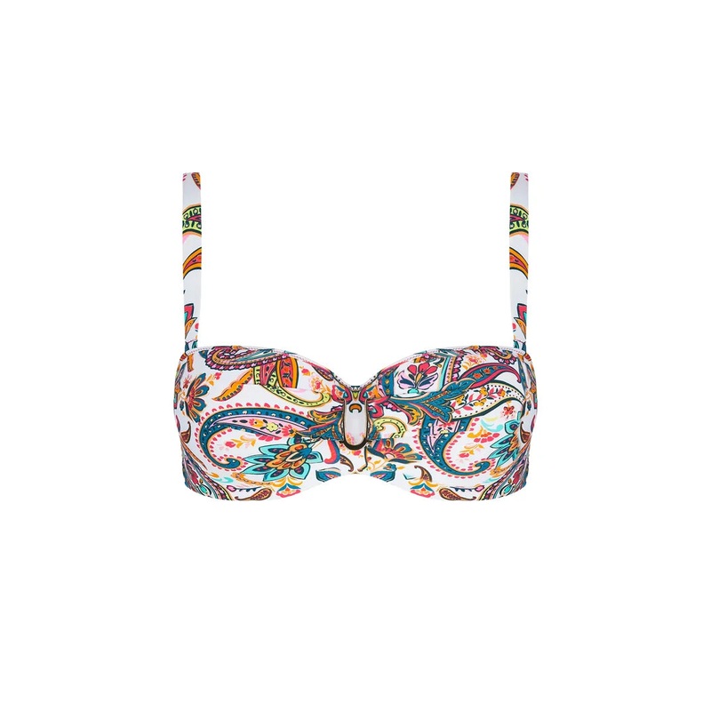 Antigel Swimwear By Lise Charmel - La Bayadere Strapless Bandeau Support Bikini Blanc Flashy