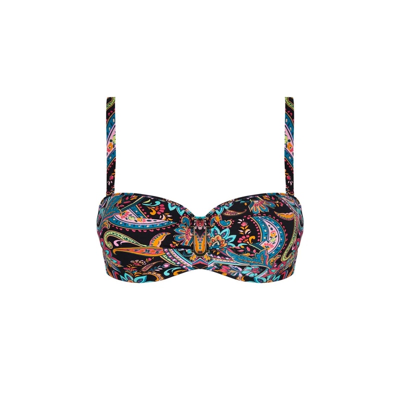 Antigel Swimwear By Lise Charmel - La Bayadere Strapless Bandeau Support Bikini Noir Flashy