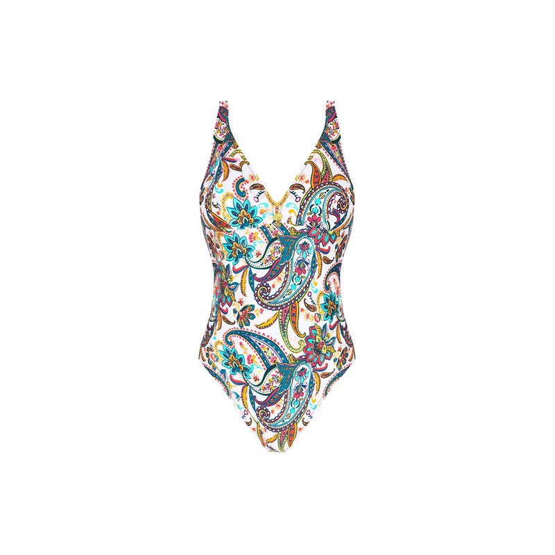 Antigel Swimwear By Lise Charmel - La Bayadere Wireless Swimsuit Blanc Flashy