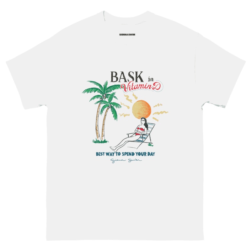 Outerwear: "Bask in Vitamin D" oversized t-shirt