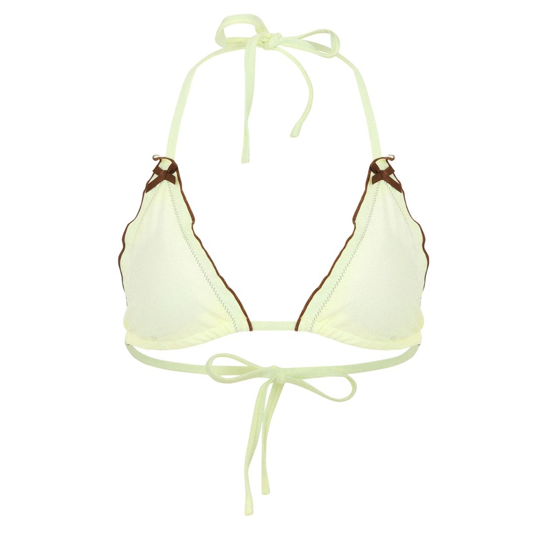 Bows Top - Cream with chocolate bows