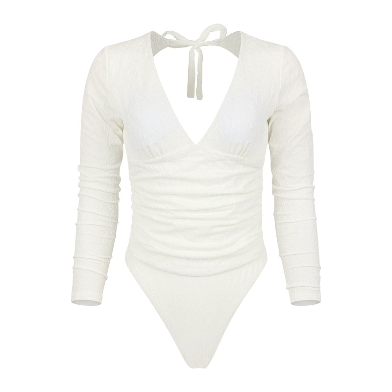 Malibu Surf Suit - Textured Floral / Cloud White