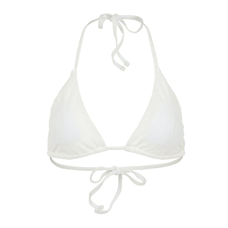 Nalo Top - Textured Floral / Cloud White