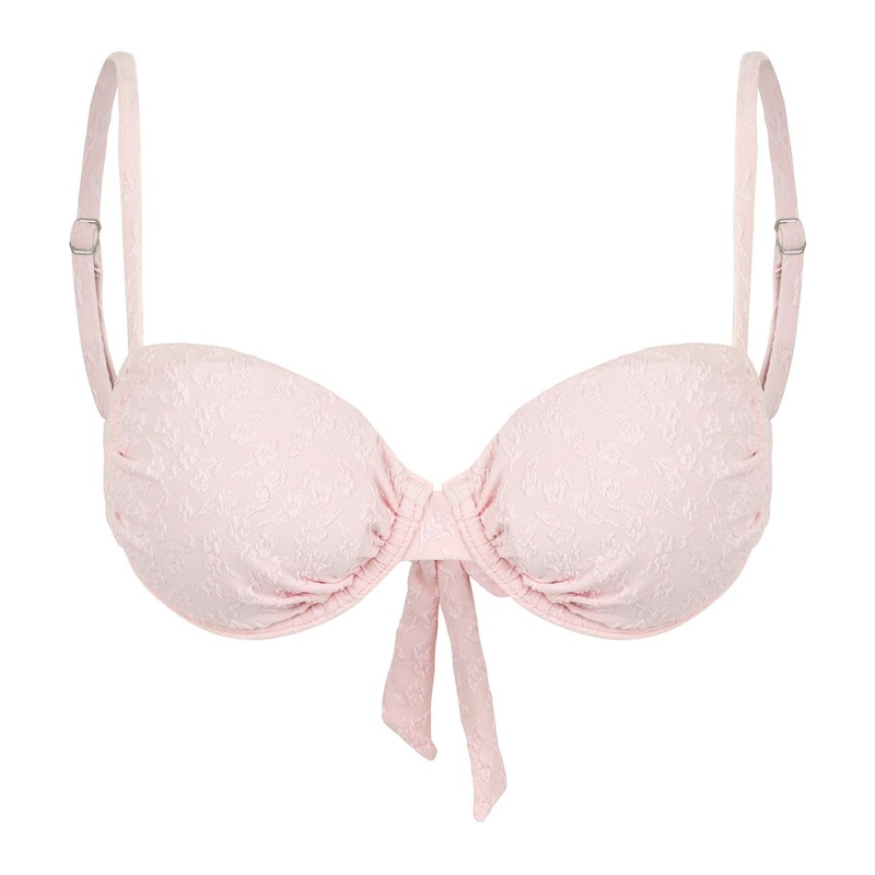 Rio Top - Textured Floral / Blush Pink