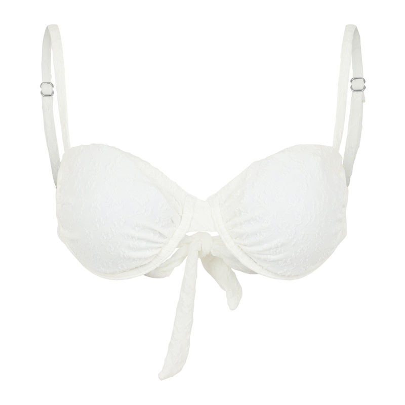 Rio Top - Textured Floral / Cloud White