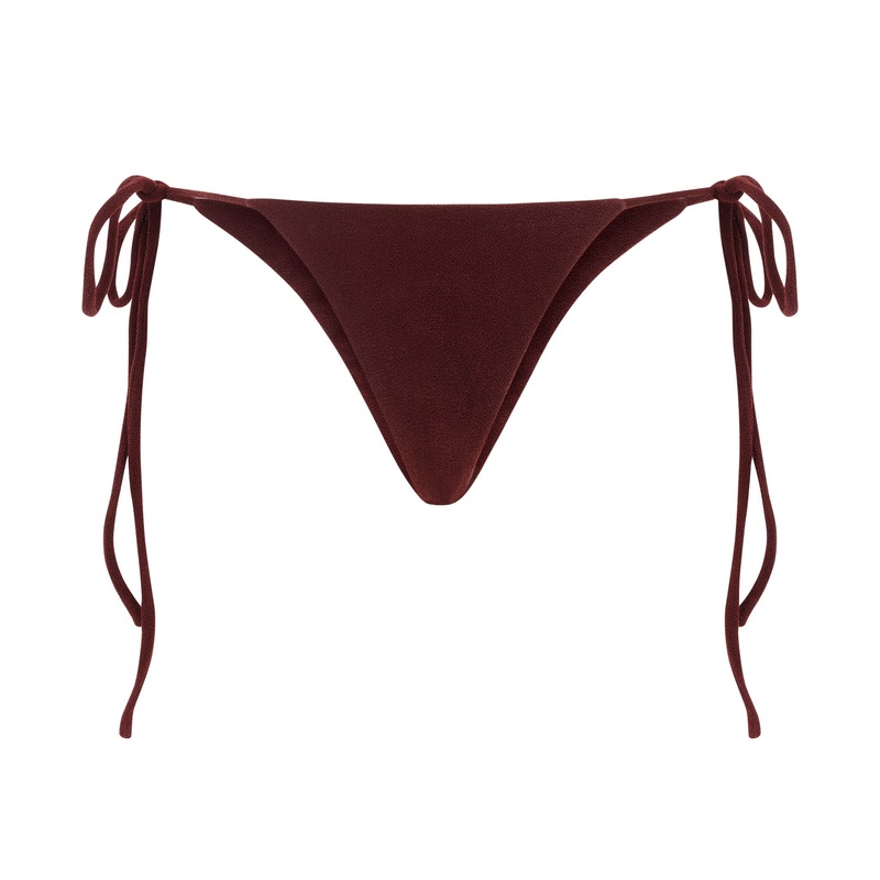 Tulum Tie Bottom - Maroon Terry