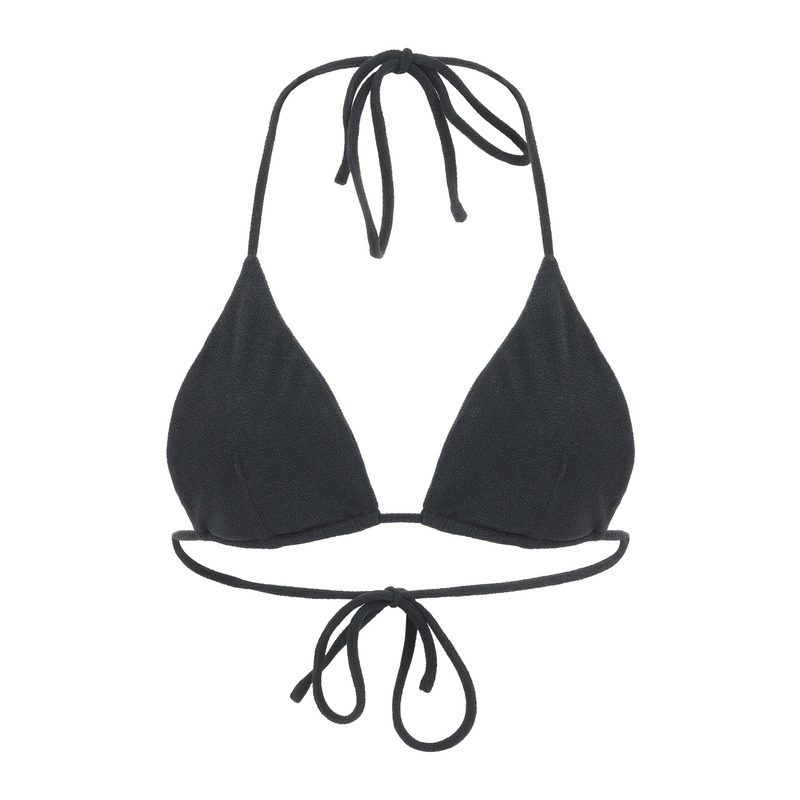 Tulum Tie Top - Black Terry