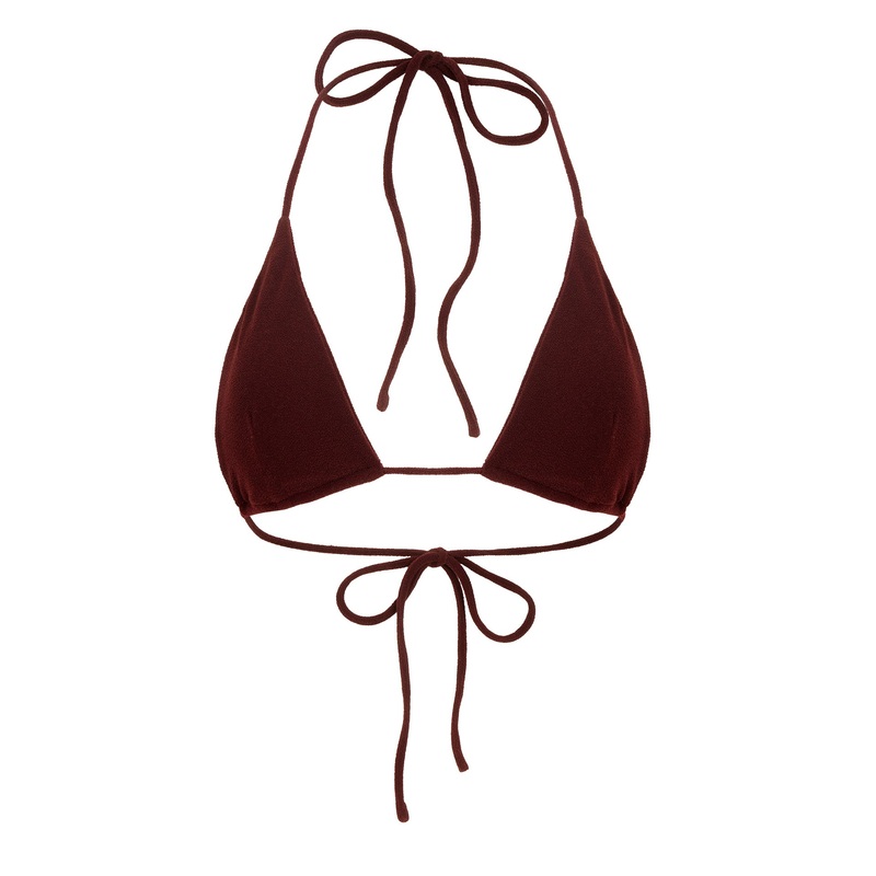 Tulum Tie Top - Maroon Terry