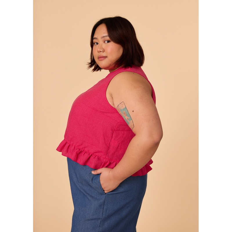 Denman Ruffle Tank