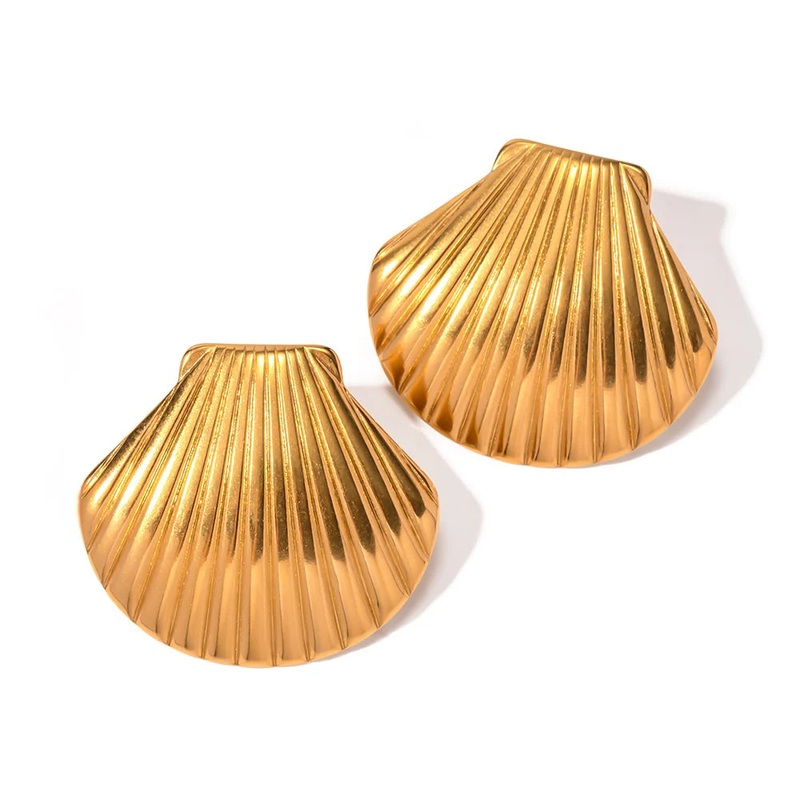 MAY-I | Capri Shell Earrings Gold