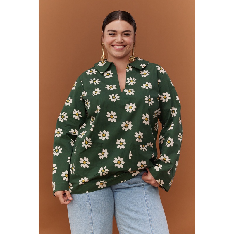 TOP LIBERTE GREEN DAISY