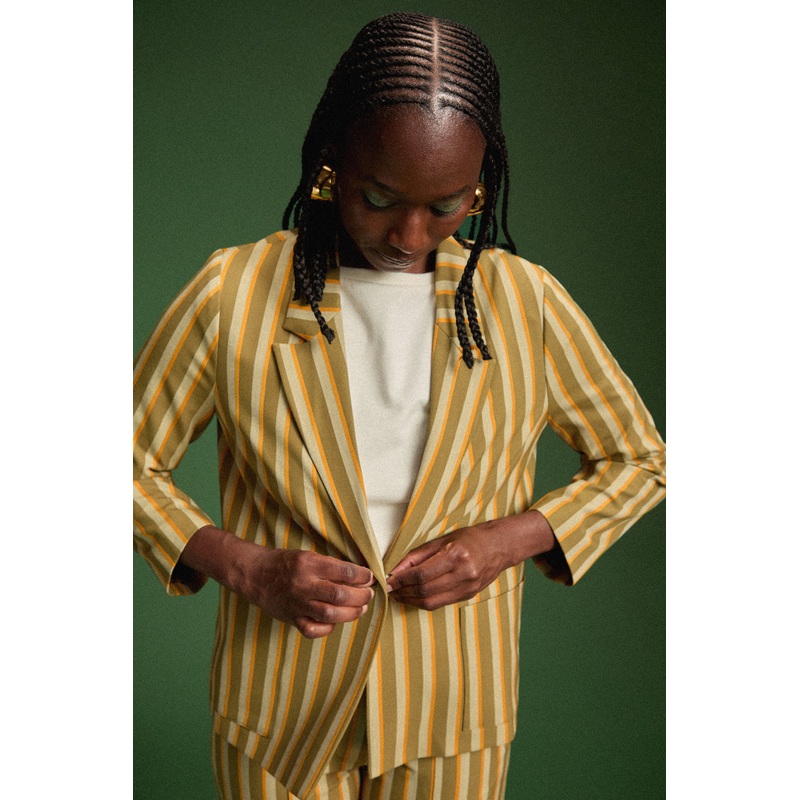 VESTE SOKO RAYURES VERTES