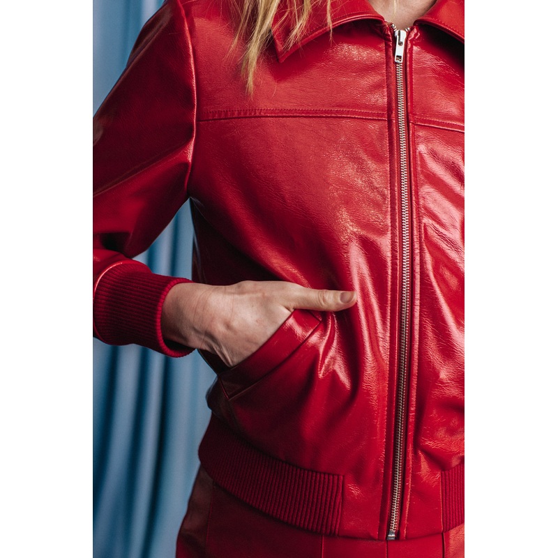 VESTE WILLY VINYLE ROUGE