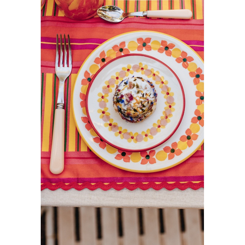 LOT DE 2 ASSIETTES ELIZE PQUERETTES ROSE