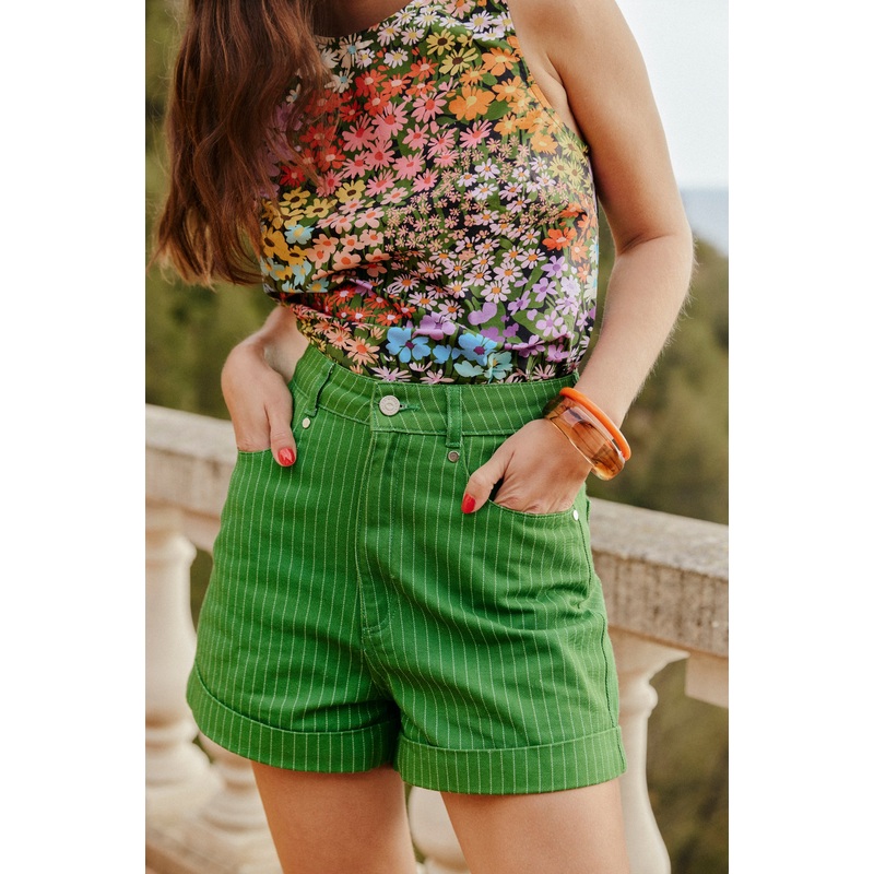 SHORT CARLOTTA RAYURES TENNIS