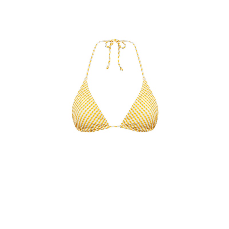 Palawan top - Yellow Vichy