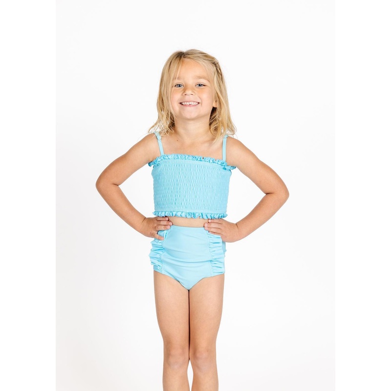 Arctic Blue | Mini Down in Front Ruffle Bottoms
