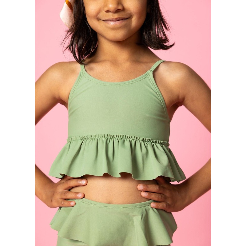 Meadow Green | Mini Peplum Top
