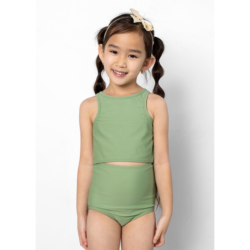 Meadow Green | Mini Racer Back Top