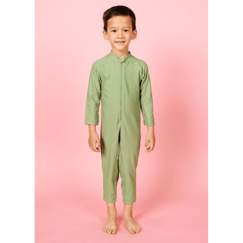 Meadow Green | Mini Rashguard One-Piece (Unisex)