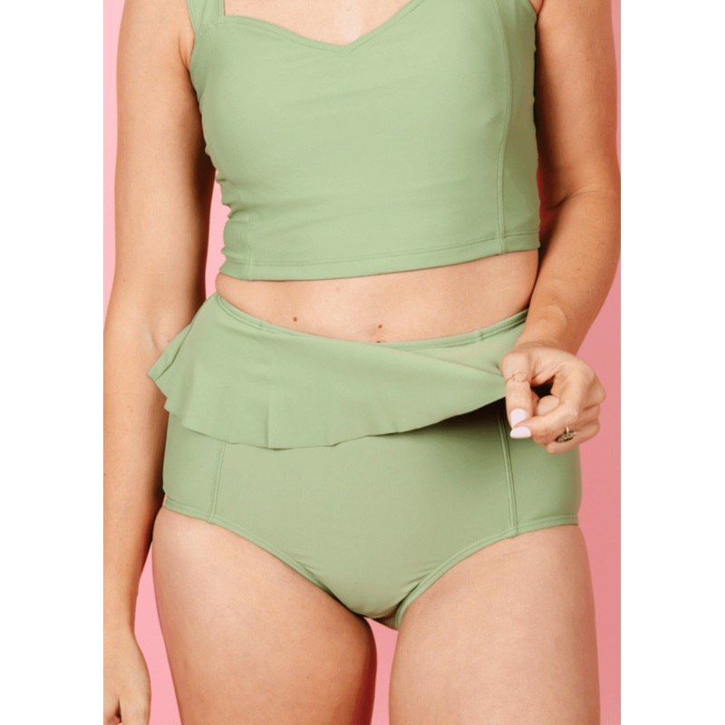 Meadow Green | Peplum Bottoms