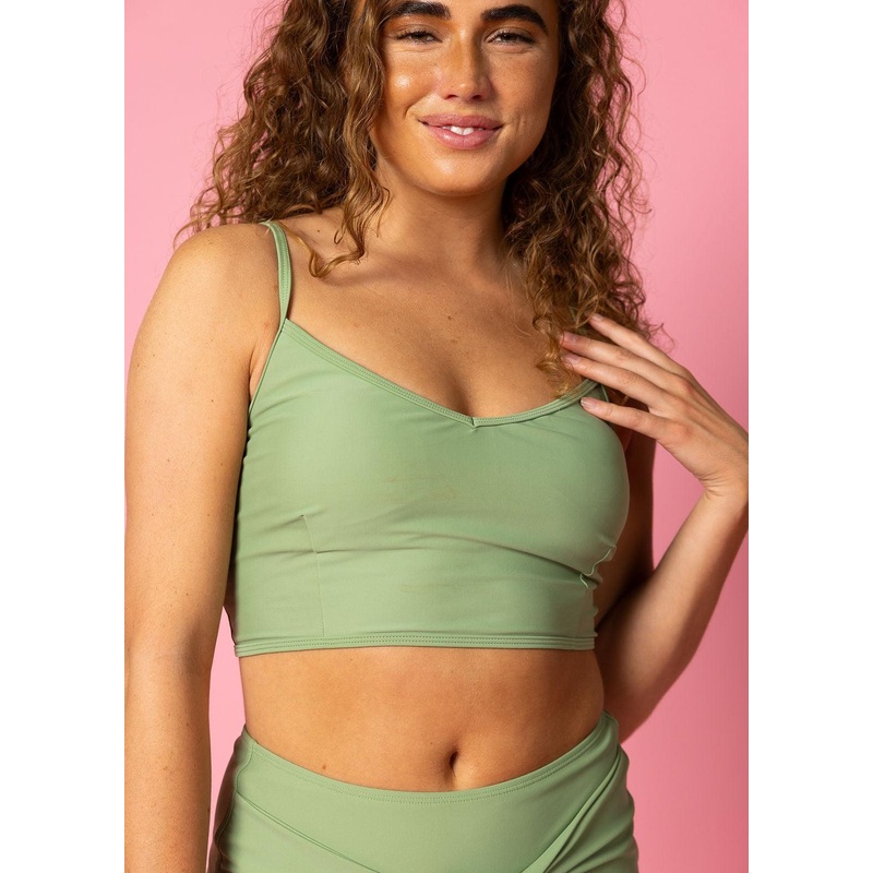 Meadow Green | V'D Crop Top