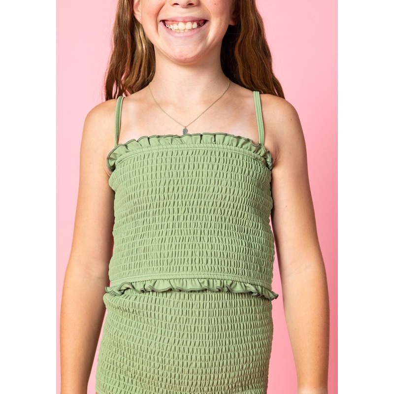 Meadow Green | Youth Bandeau Top