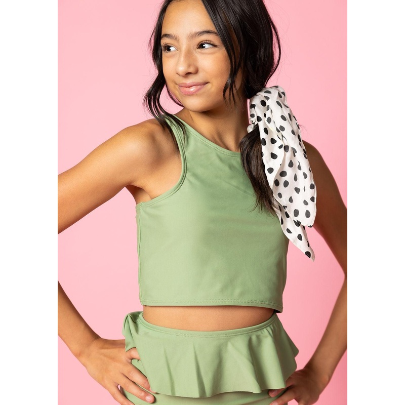 Meadow Green | Youth Racer Back Top