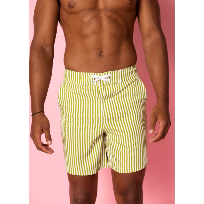 Pear Stripes | Men's Swim Trunks