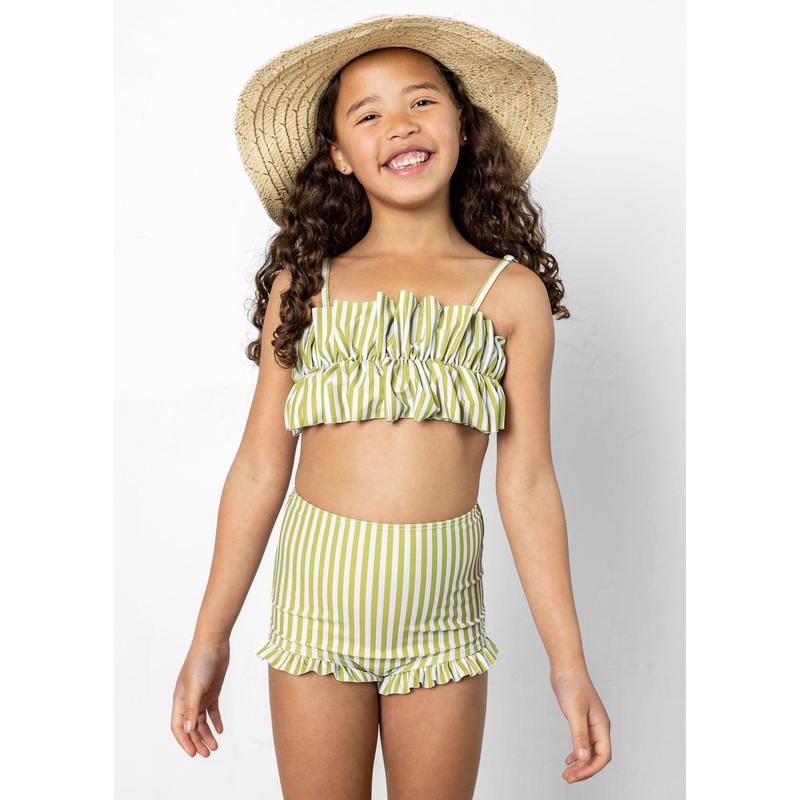 Pear Stripes | Mini All Ruffled Up Bottoms