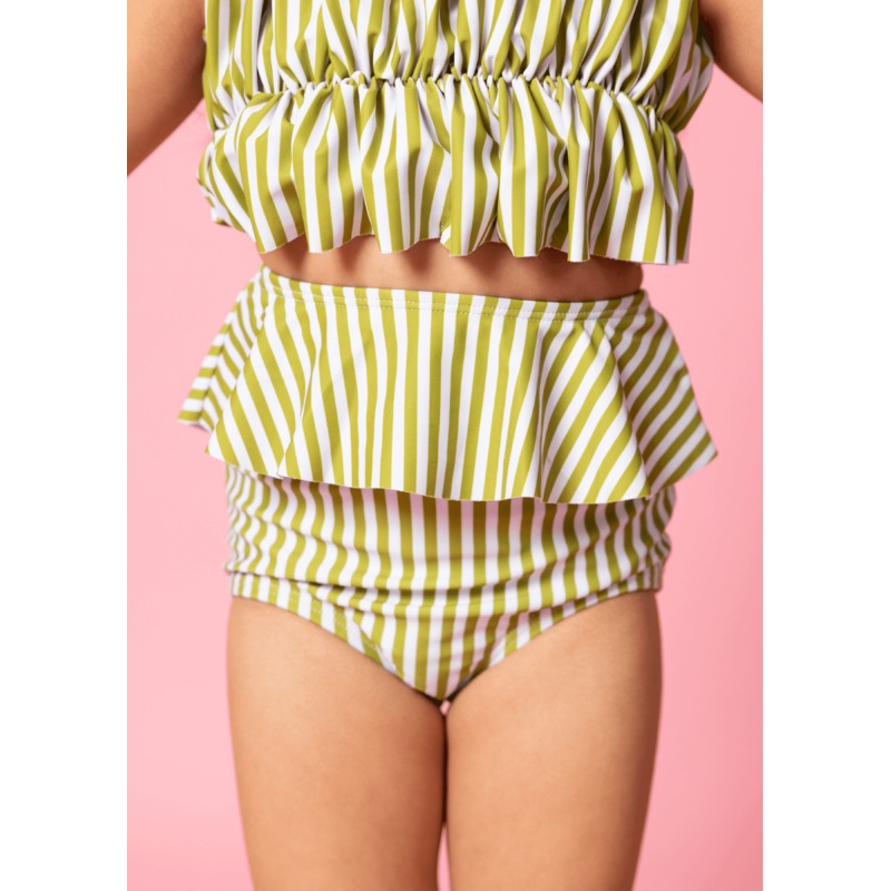 Pear Stripes | Mini Peplum Bottoms