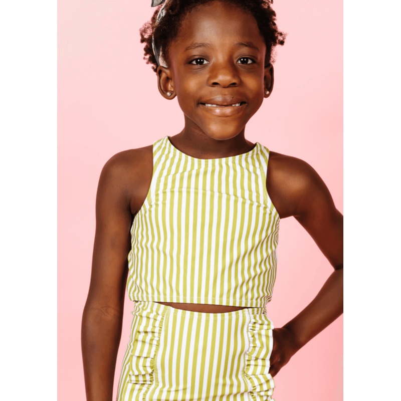 Pear Stripes | Mini Racer Back Top
