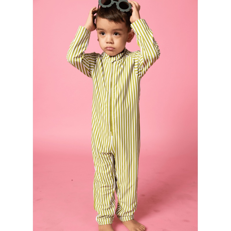 Pear Stripes | Mini Rashguard One-Piece (Unisex)