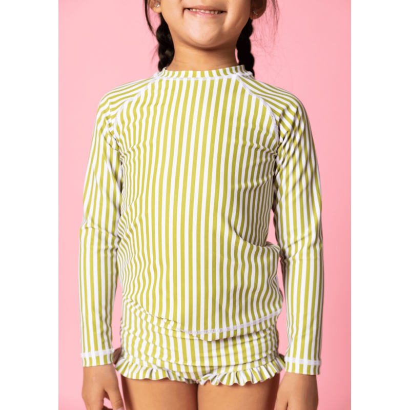 Pear Stripes | Mini Rashguard Top (Unisex)