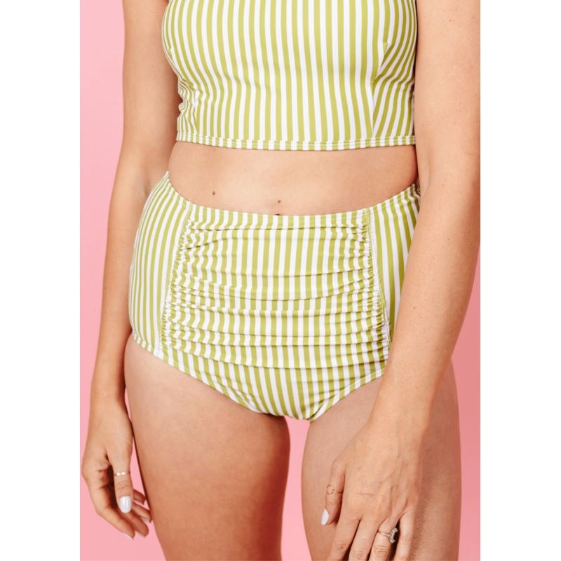 Pear Stripes | Ruched Bottoms 2.0