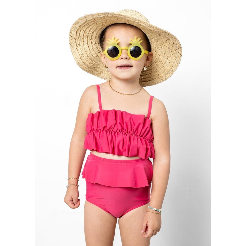 Pink Raspberry | Mini Oversized Ruffle Top