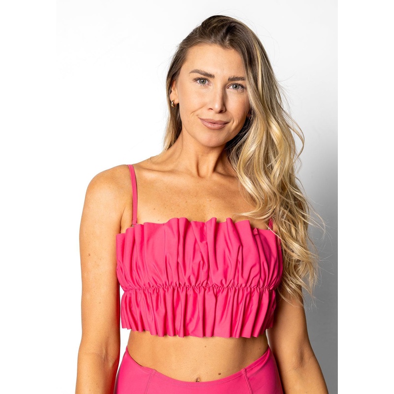 Pink Raspberry | Oversized Ruffle Top