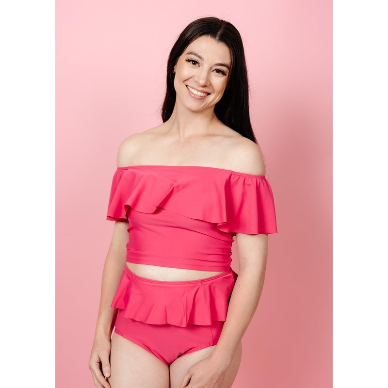 Pink Raspberry | Ruffled Around Top