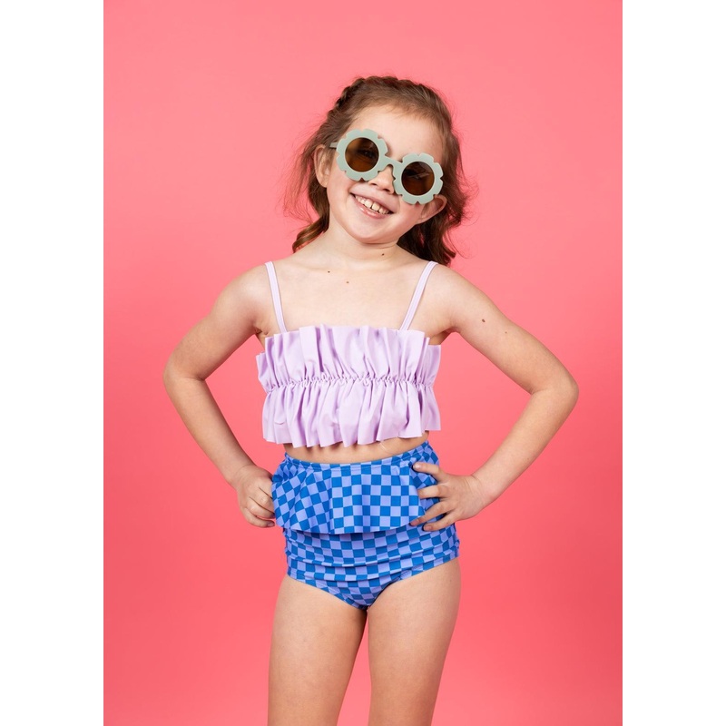 Bright Lilac | Mini Oversized Ruffle Top