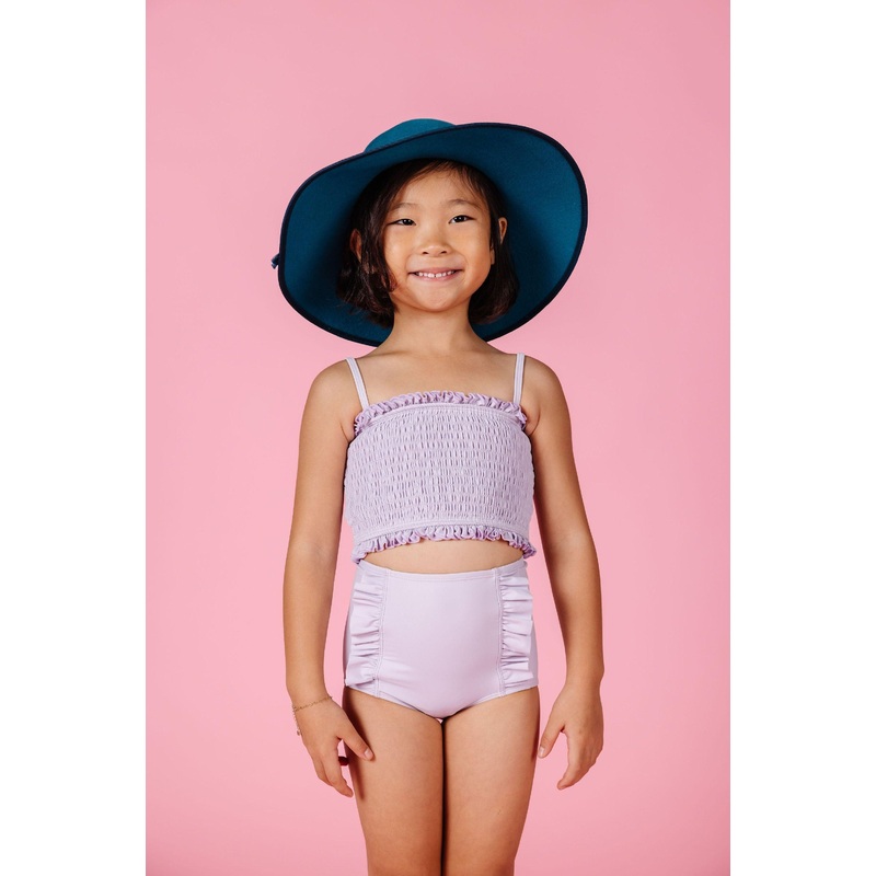 Cotton Purple | Mini Down in Front Ruffle Bottoms