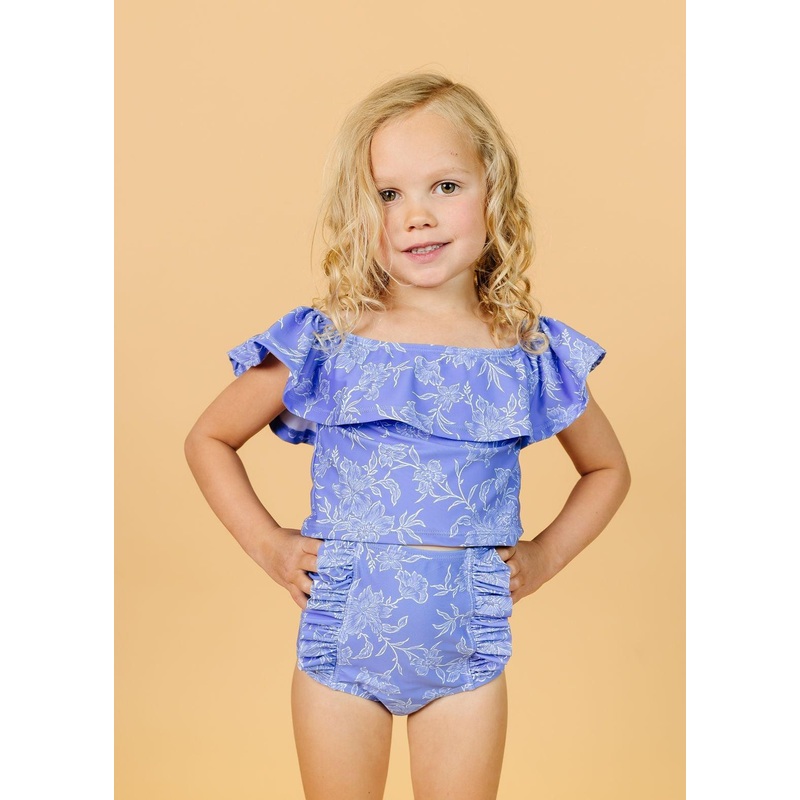 Elegant Floral | Mini Down in Front Ruffle Bottoms
