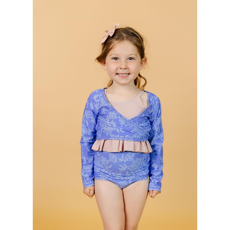 Elegant Floral | Mini Wrap Top Rashguard