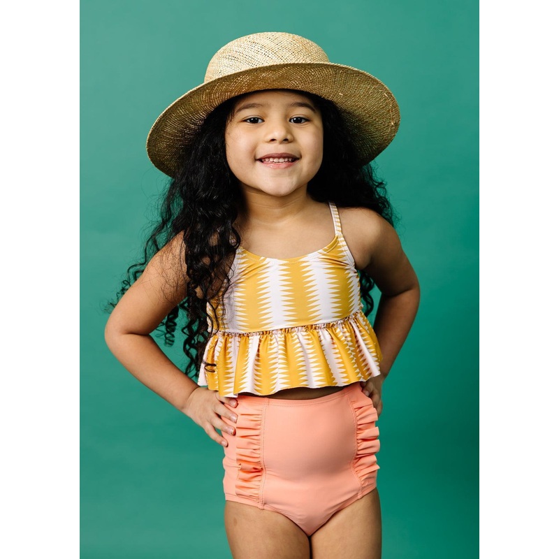 Melon | Mini Down in Front Ruffle Bottoms