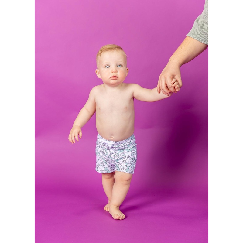 Mint Flowers | Baby Euro Shorts